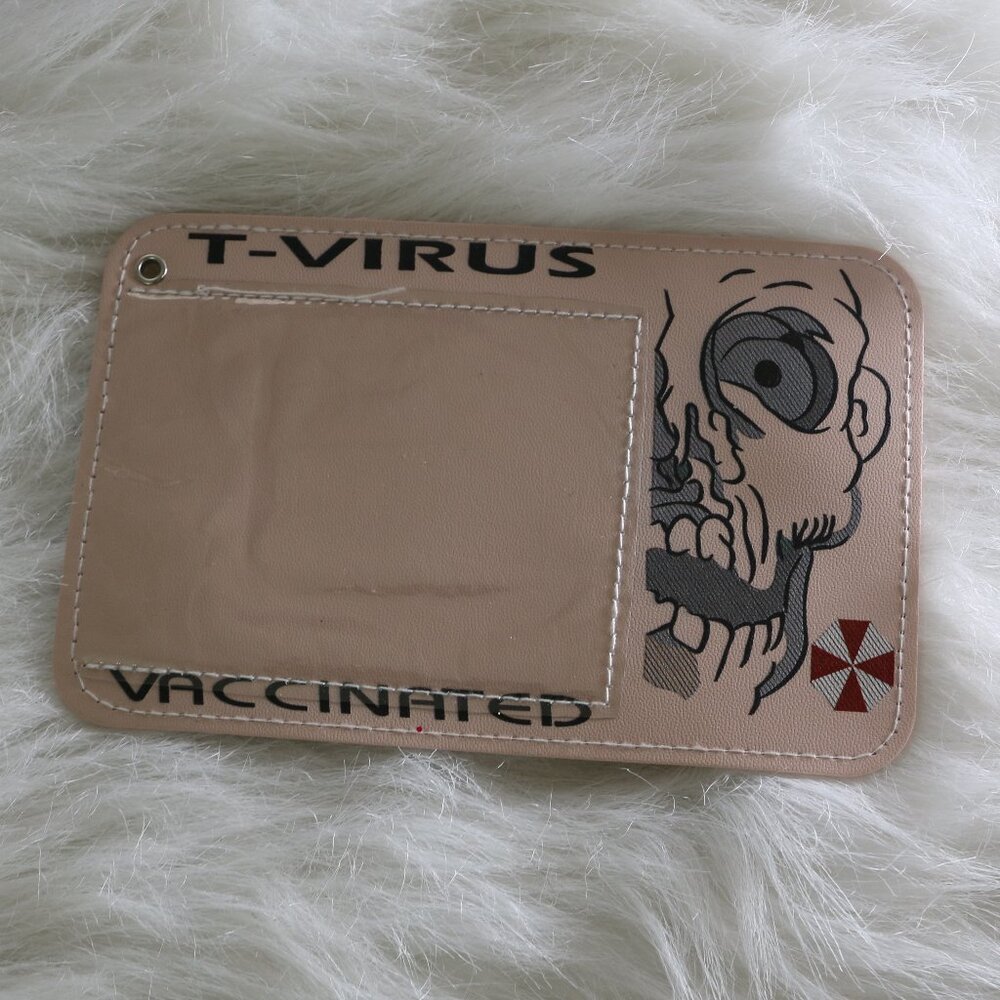Resident Evil Zombie Vaccination Card Holder - Cream Color - NWT